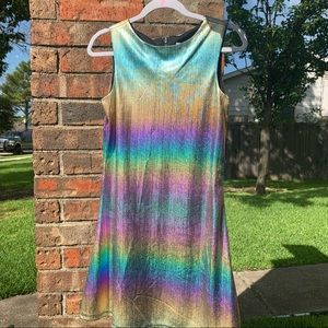 Girls holographic dress.